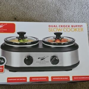 Chalet Kitchen Dual Crock Buffet Slow Cooker